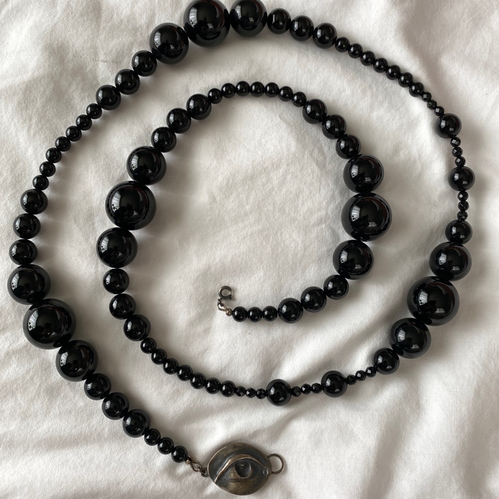 Bloodmilk ‘The Weeping Woman’ Mourning Bead Necklace (RETIRED)